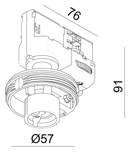 Deko-Light Can Base, 1x max. 7,5 W GU10, Silber