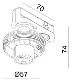 Deko-Light Can Base, 1x max. 7,5 W, GU10, Schwarz