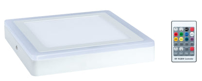 Paulmann WallCeiling Sol RGB LED-Panel 9,4W+4,6W 245x245mm Weiß 230V Alu