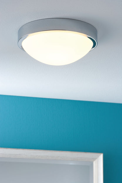 Paulmann WallCeiling Falima IP44 max.18W 260mm E27 Chrom/Weiß 230V Metall/Acryl