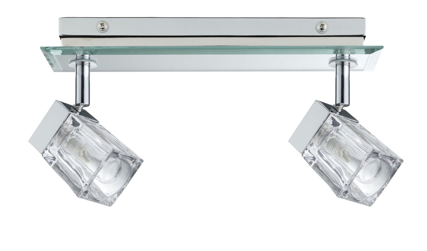 Paulmann WallCeiling Trabani IP44 max. 2x20W G9 Chrom/Transparent 230V Metall/Glas