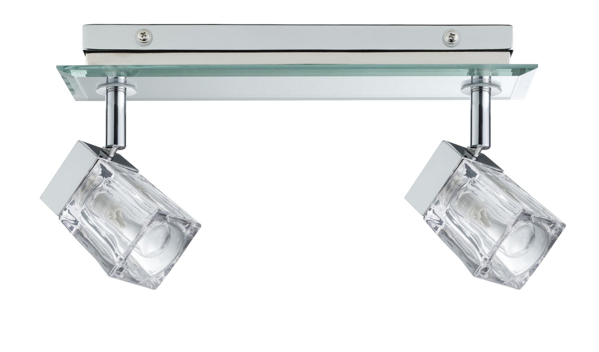 Paulmann WallCeiling Trabani IP44 max. 2x20W G9 Chrom/Transparent 230V Metall/Glas