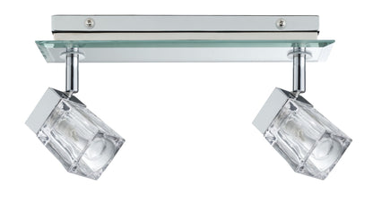Paulmann WallCeiling Trabani IP44 max. 2x20W G9 Chrom/Transparent 230V Metall/Glas