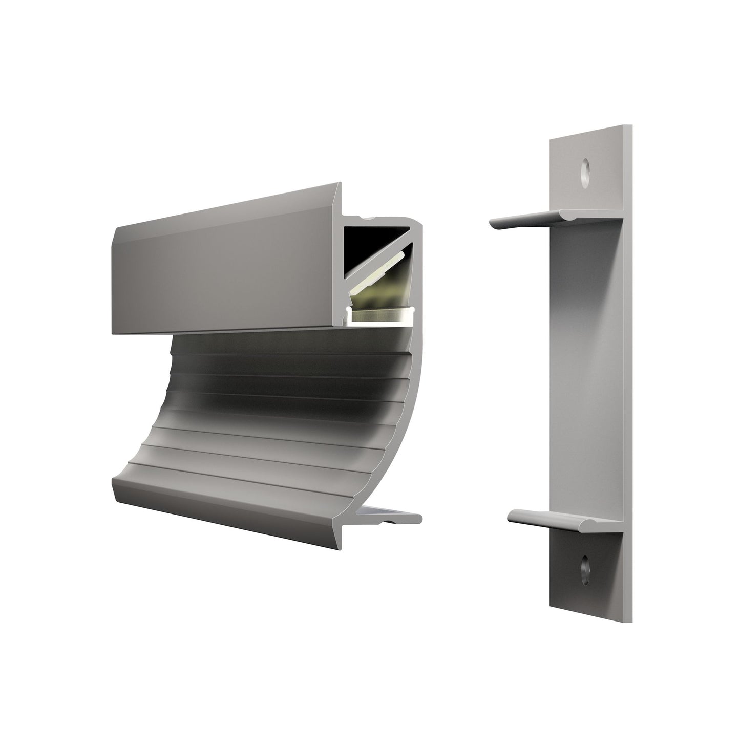 Paulmann Function Cup Profil Diffusor 100cm Alu eloxiert/Satin Alu/Kunststoff