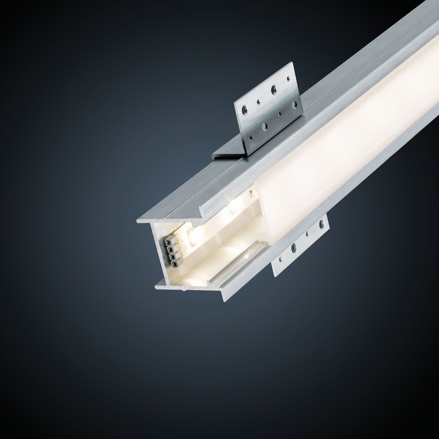 Paulmann Function Deep Profil Diffusor 200cm Alu eloxiert/Satin Alu/Kunststoff