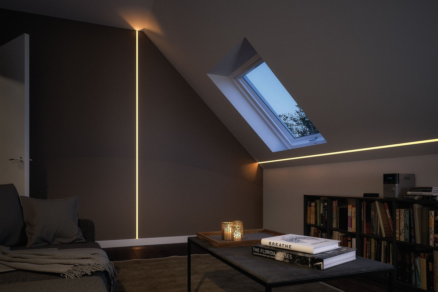 Paulmann Function Deep Profil Diffusor 200cm Alu eloxiert/Satin Alu/Kunststoff