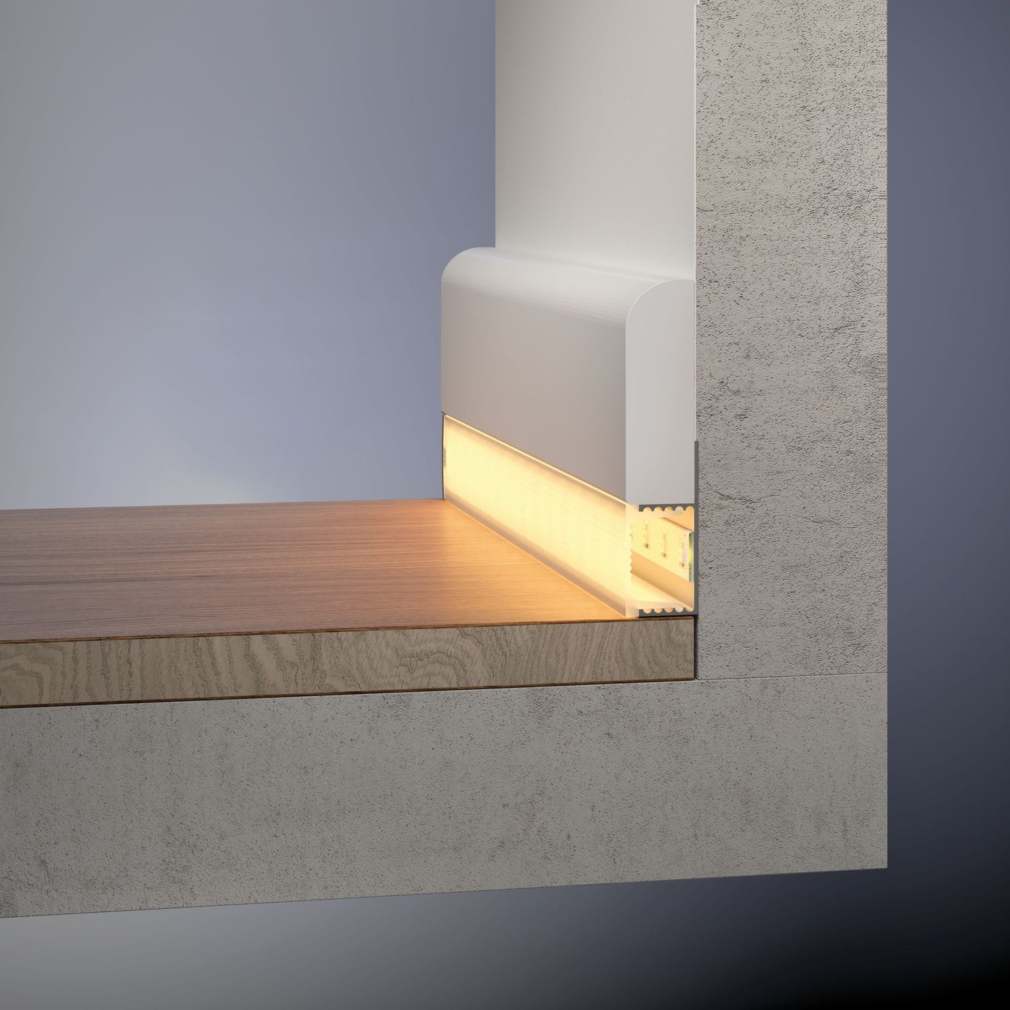 Paulmann Function Socle Profil Diffusor 100cm Alu eloxiert/Satin Alu/Kunststoff