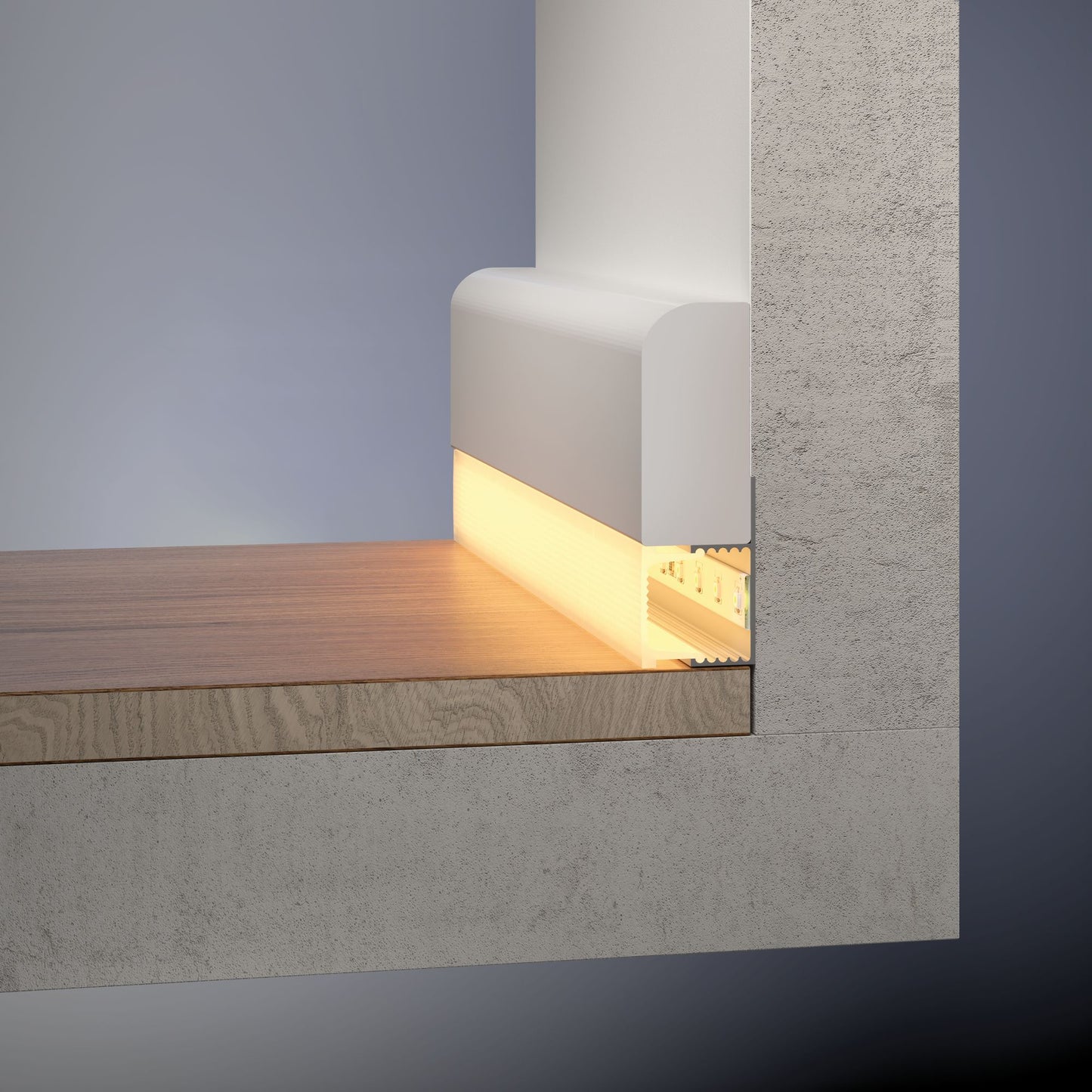 Paulmann Function Socle Profil Diffusor 100cm Alu eloxiert/Satin Alu/Kunststoff
