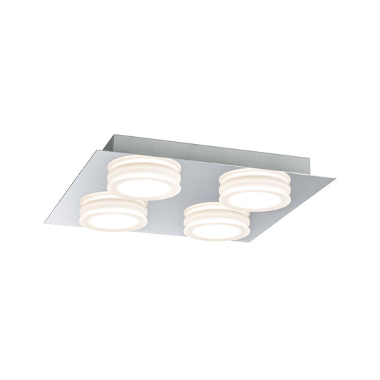 Paulmann WallCeiling Doradus IP23 LED 4x5W 250x250mm Chrom 230V Metall/Kunststoff