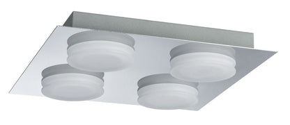 Paulmann WallCeiling Doradus IP23 LED 4x5W 250x250mm Chrom 230V Metall/Kunststoff
