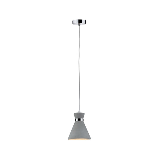 Paulmann Verve Pendelleuchte IP44 max 20W E27 Grau/Chrom 230V Beton/Metall