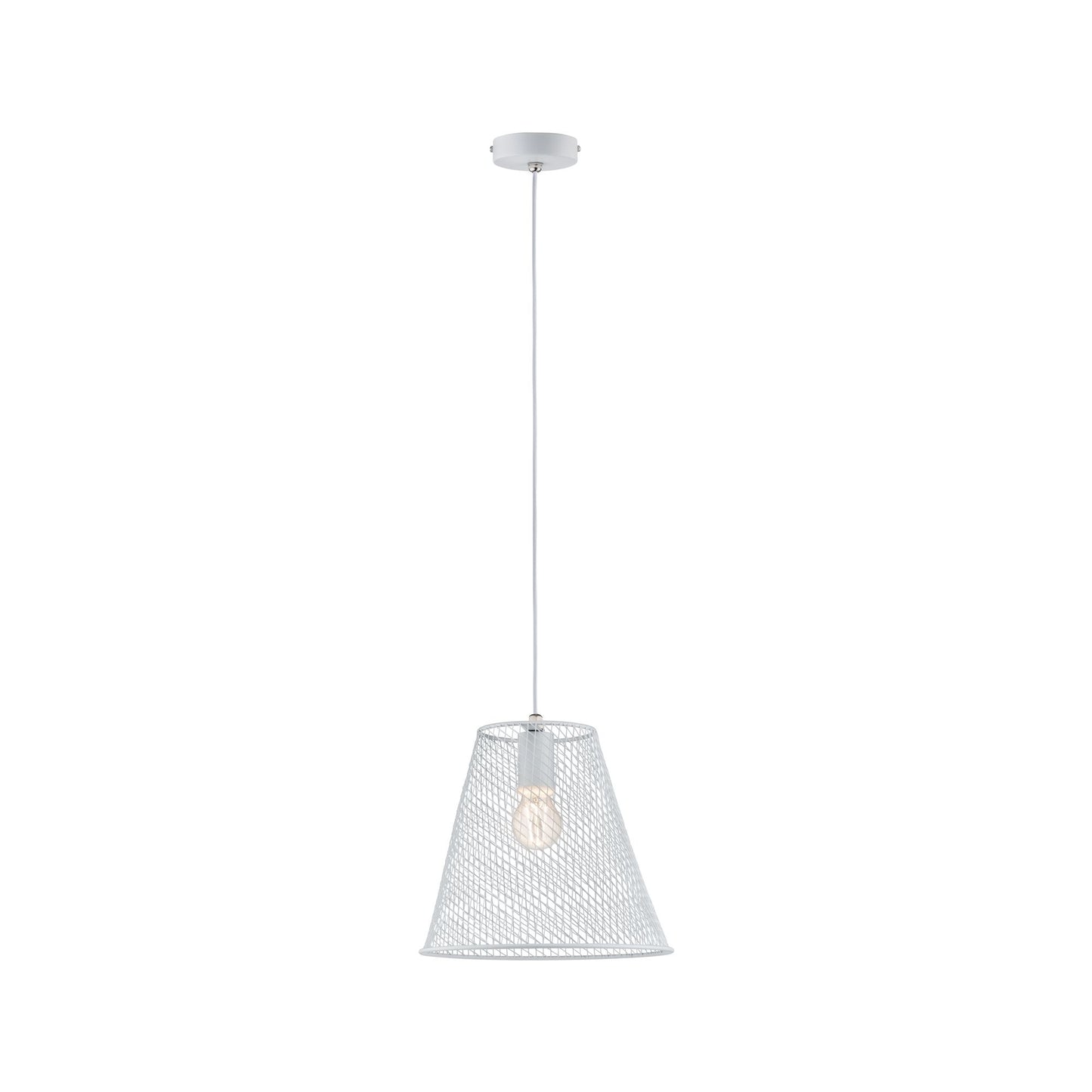 Paulmann Calma Pendelleuchte IP44 max 20W E27 Weiß 230V Metall