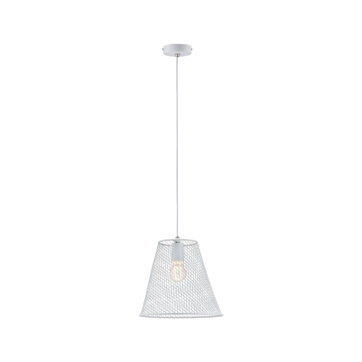 Paulmann Calma Pendelleuchte IP44 max 20W E27 Weiß 230V Metall