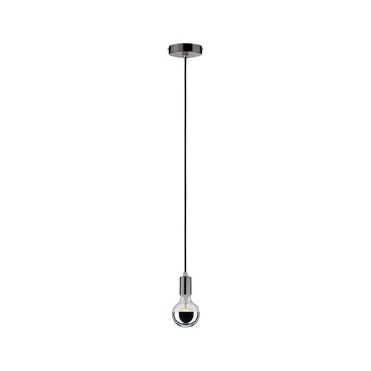 Paulmann Pendelleuchte IP44 max 20W E27 Schwarzchrom 230V Metall