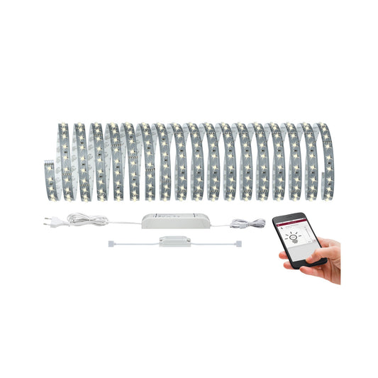 Paulmann Function MaxLED 500 BLE Basisset 10m Warmweiß 53,5W 230/24V Silber