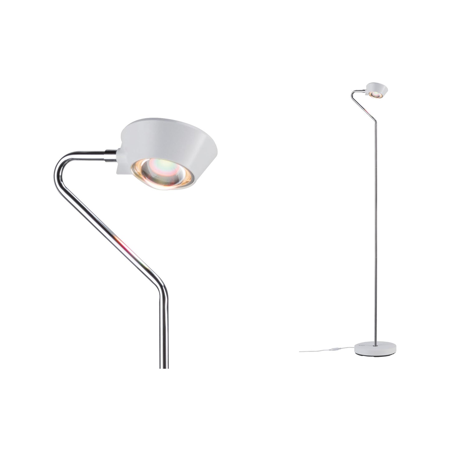 Paulmann Ramos Stehleuchte dim LED 11W Weiß matt Chrom 230V Kunststoff/Metall