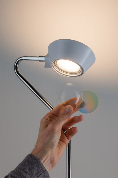 Paulmann Ramos Stehleuchte dim LED 11W Weiß matt Chrom 230V Kunststoff/Metall
