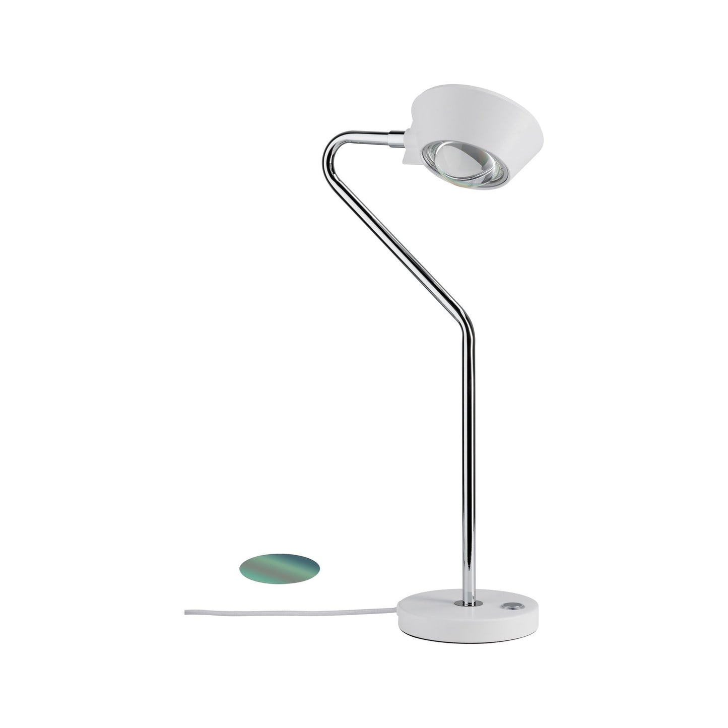 Paulmann Ramos Tischleuchte dim LED 8W Weiß matt matt Chrom 230V Kunststoff/Metall