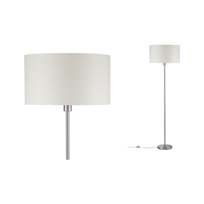Paulmann Tessa Stehleuchte max.1x60W E27 Creme Eisen gebürstet 230V Metall/Stoff