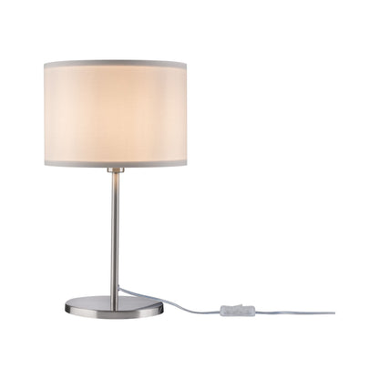 Paulmann Tessa Tischleuchte max.1x40W E14 Creme Eisen gebürstet 230V Metall/Stoff