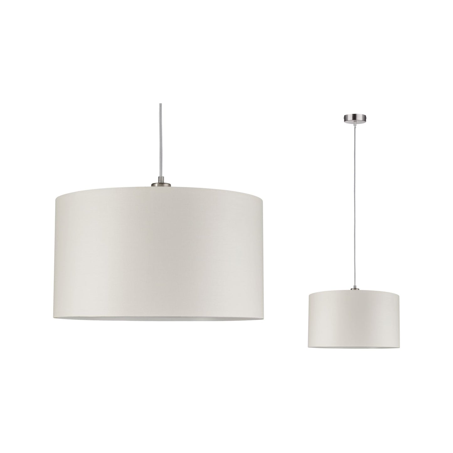 Paulmann Tessa Pendelleuchte max.1x60W E27 Creme Eisen gebürstet 230V Metall/Stoff