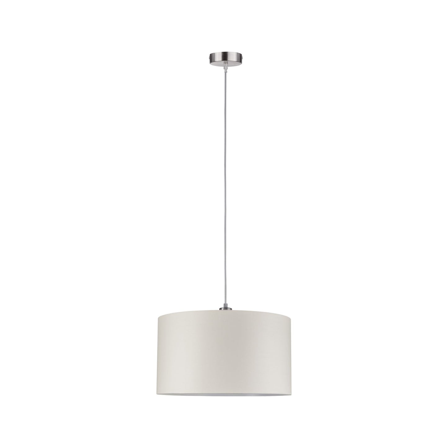 Paulmann Tessa Pendelleuchte max.1x60W E27 Creme Eisen gebürstet 230V Metall/Stoff