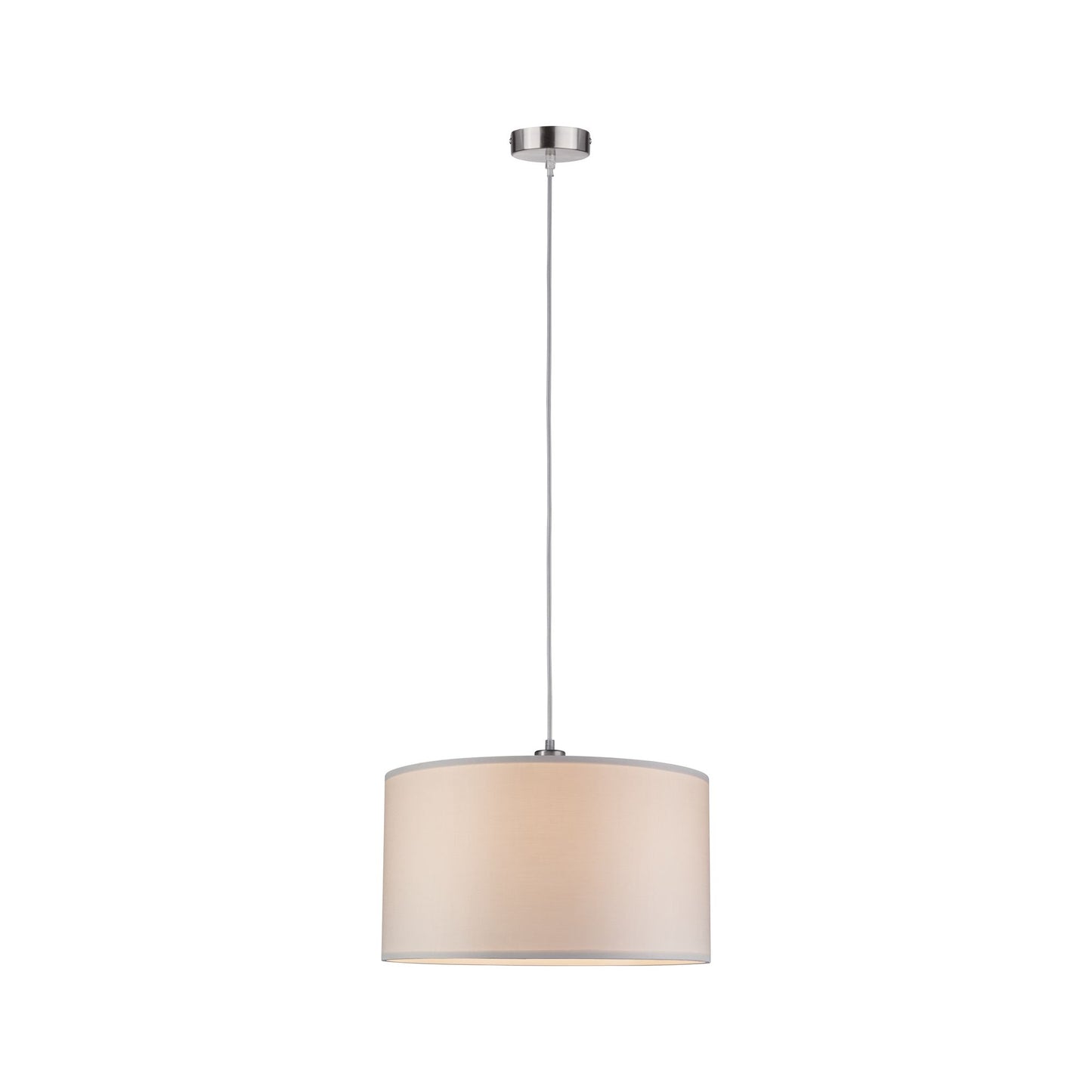 Paulmann Tessa Pendelleuchte max.1x60W E27 Creme Eisen gebürstet 230V Metall/Stoff