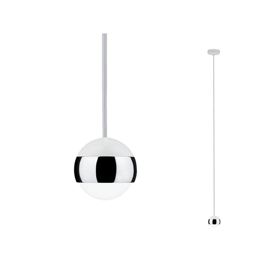Paulmann Capsule Pendellleuchte LED 1x6W Weiß Chrom 230V Glas/Metall 