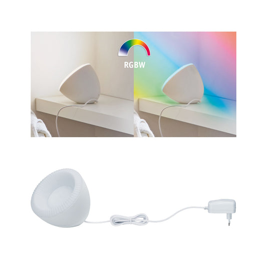 Paulmann Cornus Tischleuchte BLE 1x12W RGB+W Weiß 230V Kunststoff