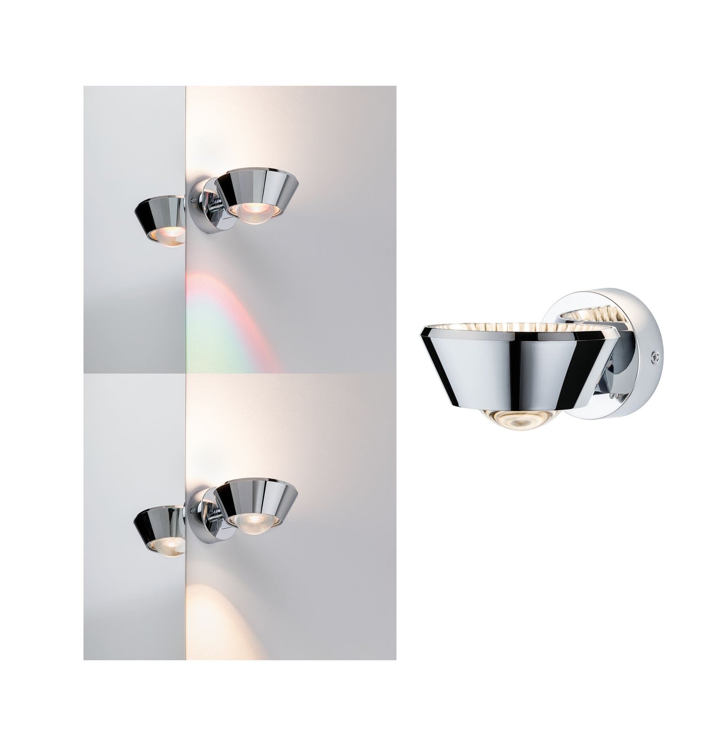 Paulmann WallCeiling Sabik IP44 LED dimmbar 13W Chrom 230V Kunststoff