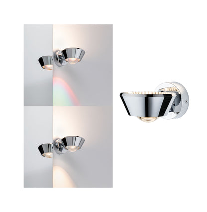Paulmann WallCeiling Sabik IP44 LED dimmbar 13W Chrom 230V Kunststoff