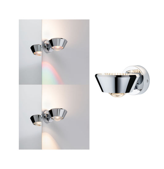 Paulmann WallCeiling Sabik IP44 LED dimmbar 13W Chrom 230V Kunststoff