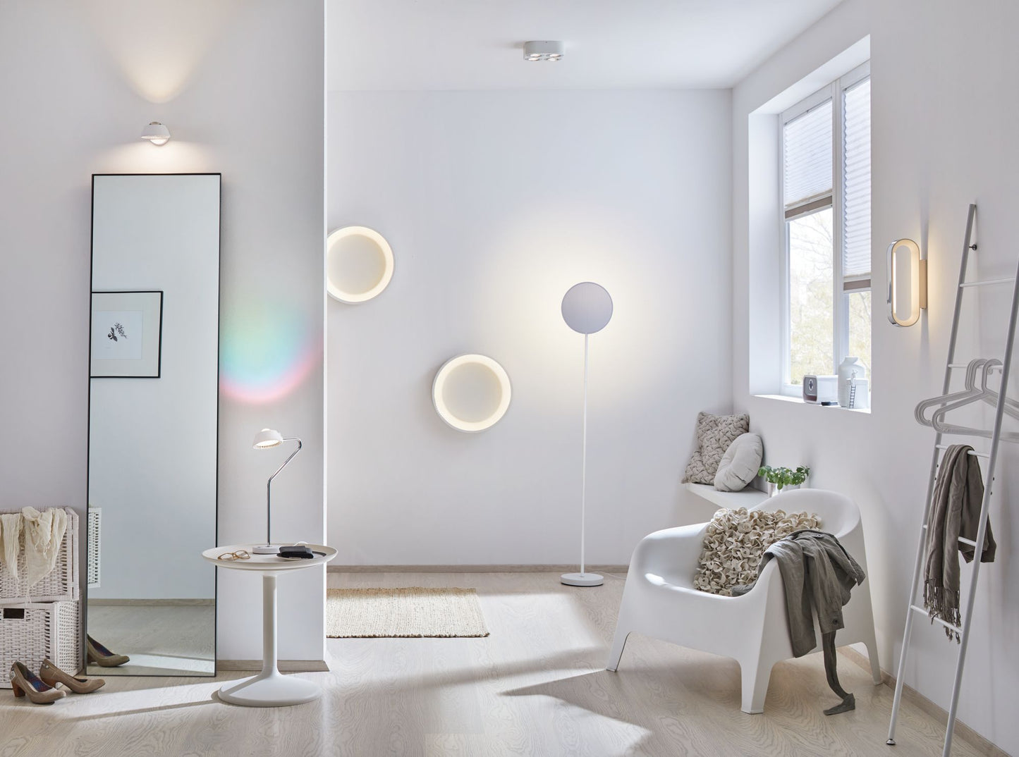 Paulmann WallCeiling Agena IP44 LED dimmbar 1x20W Chrom/Weiß matt 230V Alu/Edelstahl