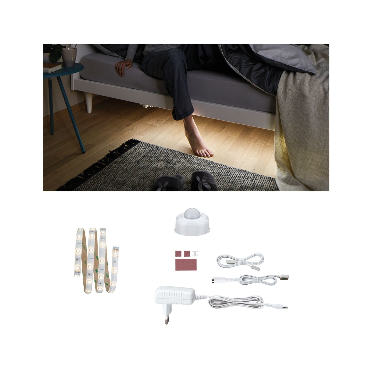 Paulmann FN YourLED Comfort Set Night PIR-Sensor 1m warmweiß 3W 12V DC Weiß Kunststoff