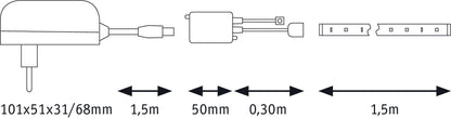 Paulmann SimpLED Strip Komplett-Set 1,5m 12W RGB beschichtet