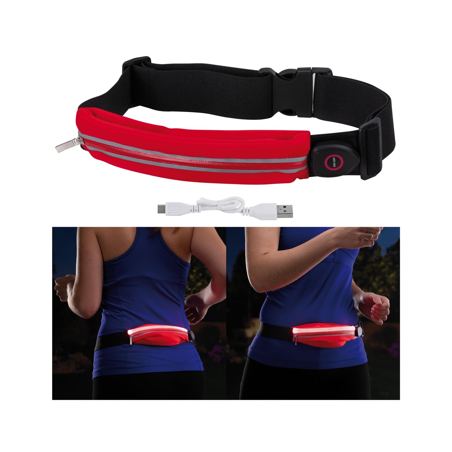 Paulmann Function waist bag red rechargeable red LED incl USB cable