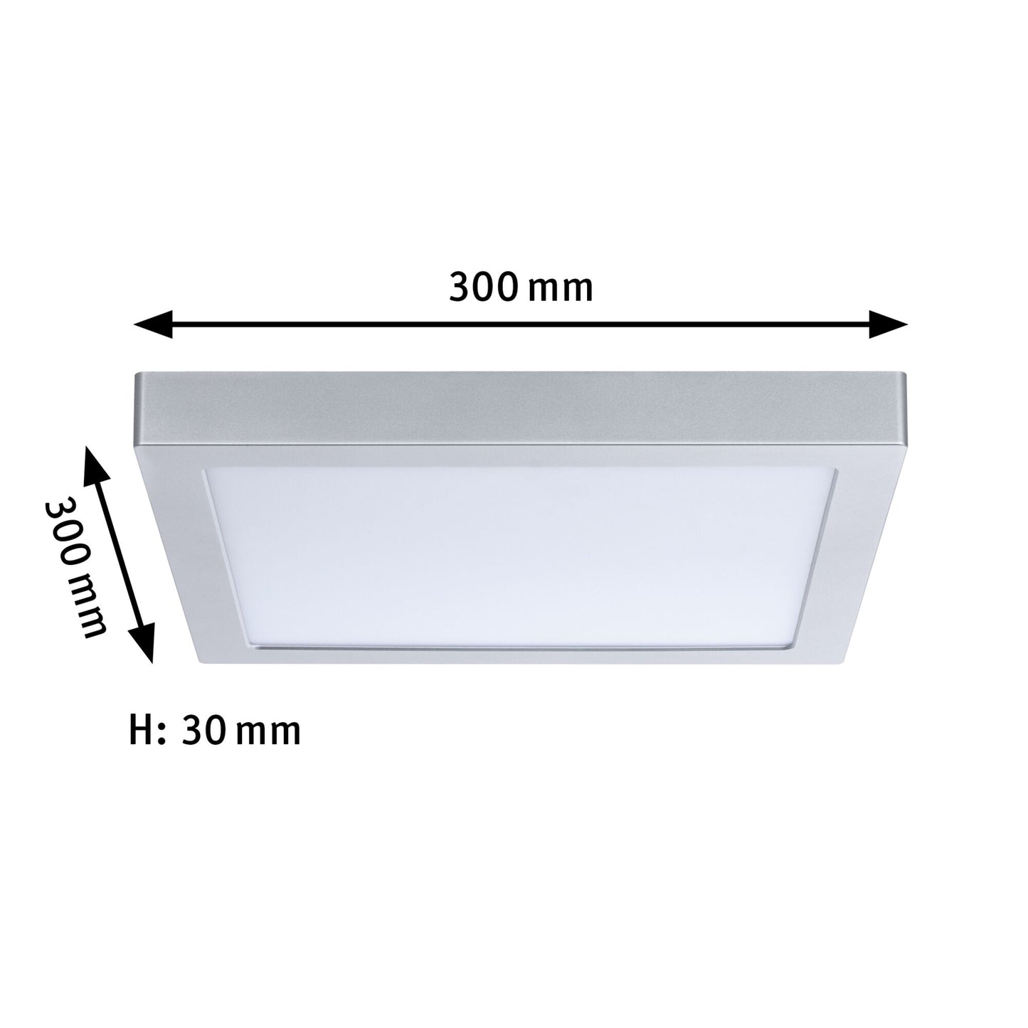 Paulmann LED Panel Abia eckig 300x300mm 22W 2.700K Chrom matt