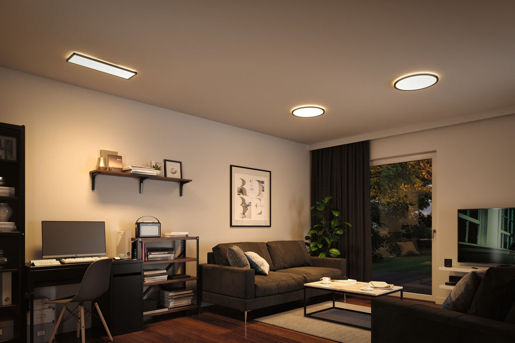 Paulmann LED Panel Atria Shine 3-Step-Dim eckig 580x200mm 2700lm 3000K Schwarz