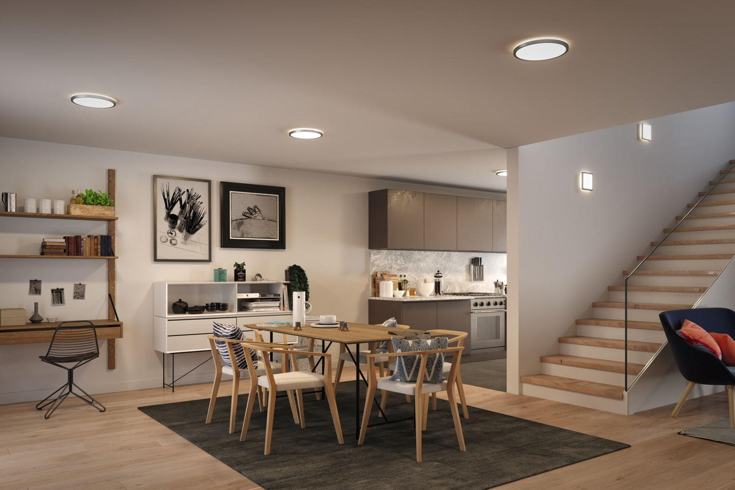 Paulmann LED Panel Atria Shine eckig 293x293mm 1600lm 4000K Chrom matt