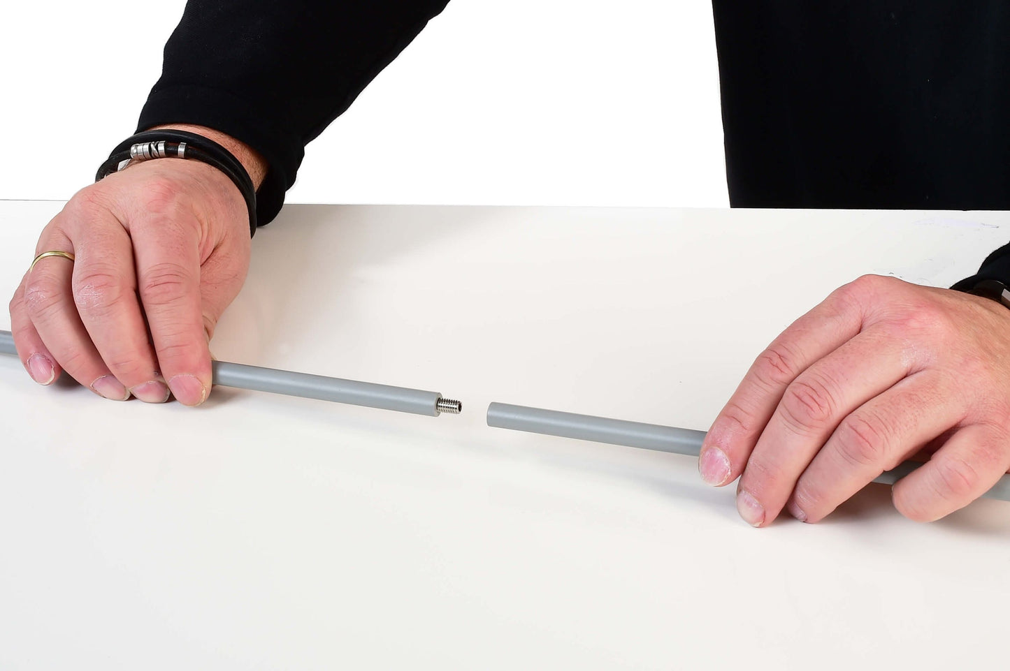 Deko-Light Verlängerung für Deckenabhängung starr (30cm) für 3-Phasen Leuchte D Line  Verkehrsweiß RAL 9016