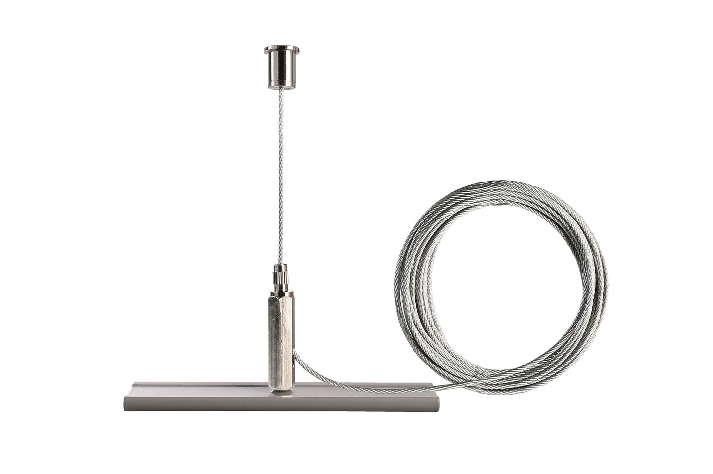 Deko-Light D Line Seilabhängungshalter Mini mit 5,0m Abhängeseil  Fenstergrau RAL 7040