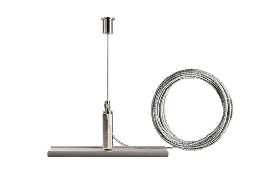 Deko-Light D Line Seilabhängungshalter Mini mit 5,0m Abhängeseil  Fenstergrau RAL 7040