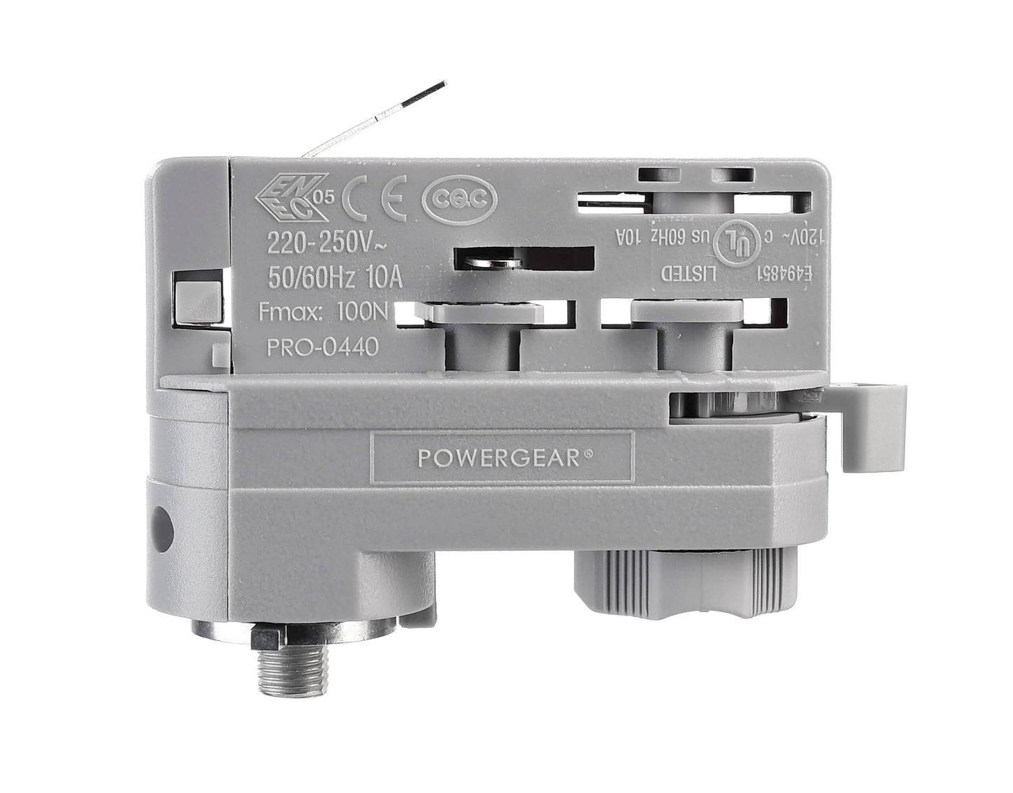 Deko-Light D Line 3-Phasen Adapter für Leuchtenmontage inkl. Montagezubehör  Fenstergrau RAL 7040