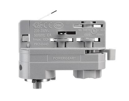 Deko-Light D Line 3-Phasen Adapter für Leuchtenmontage inkl. Montagezubehör  Fenstergrau RAL 7040