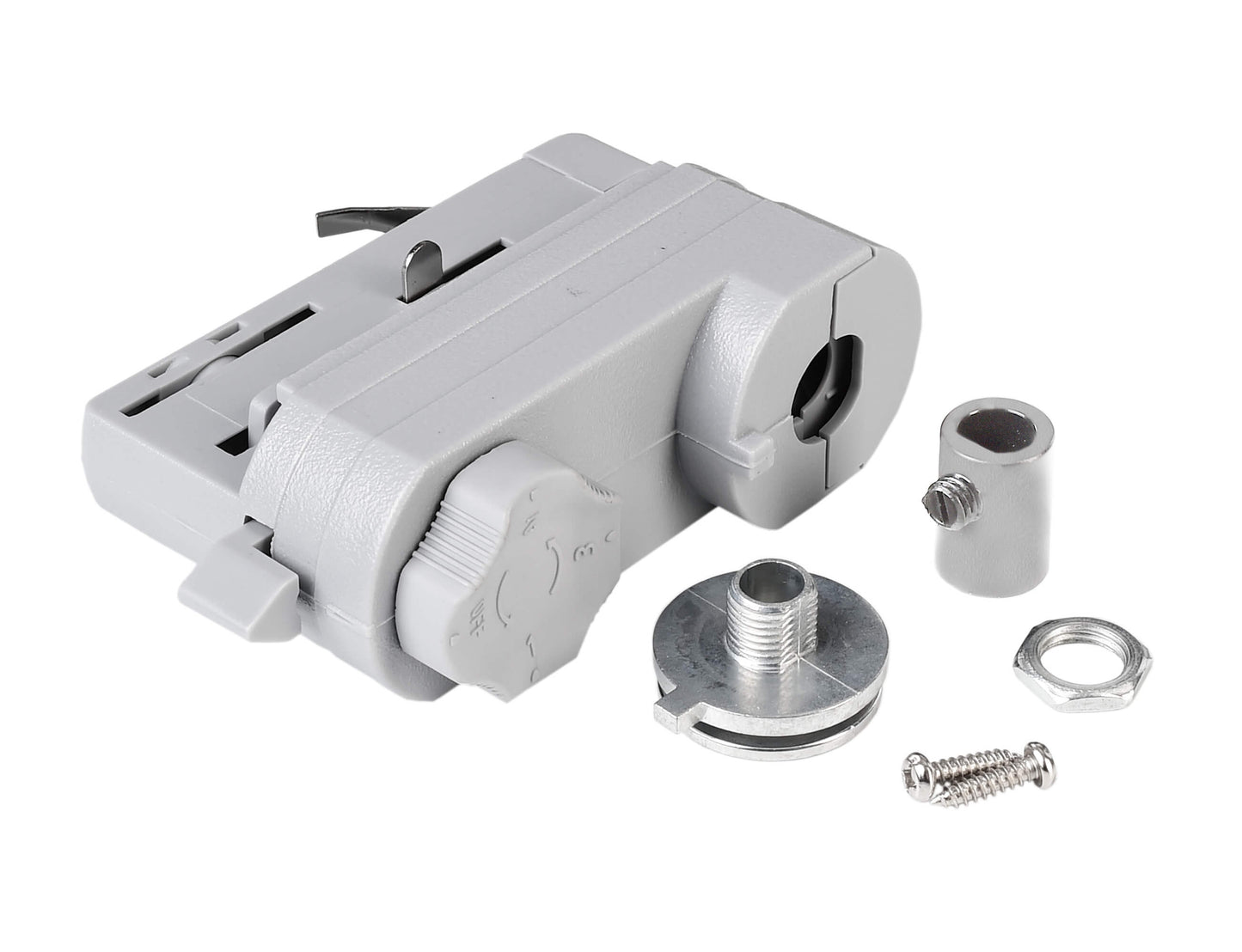 Deko-Light D Line 3-Phasen Adapter für Leuchtenmontage inkl. Montagezubehör  Fenstergrau RAL 7040
