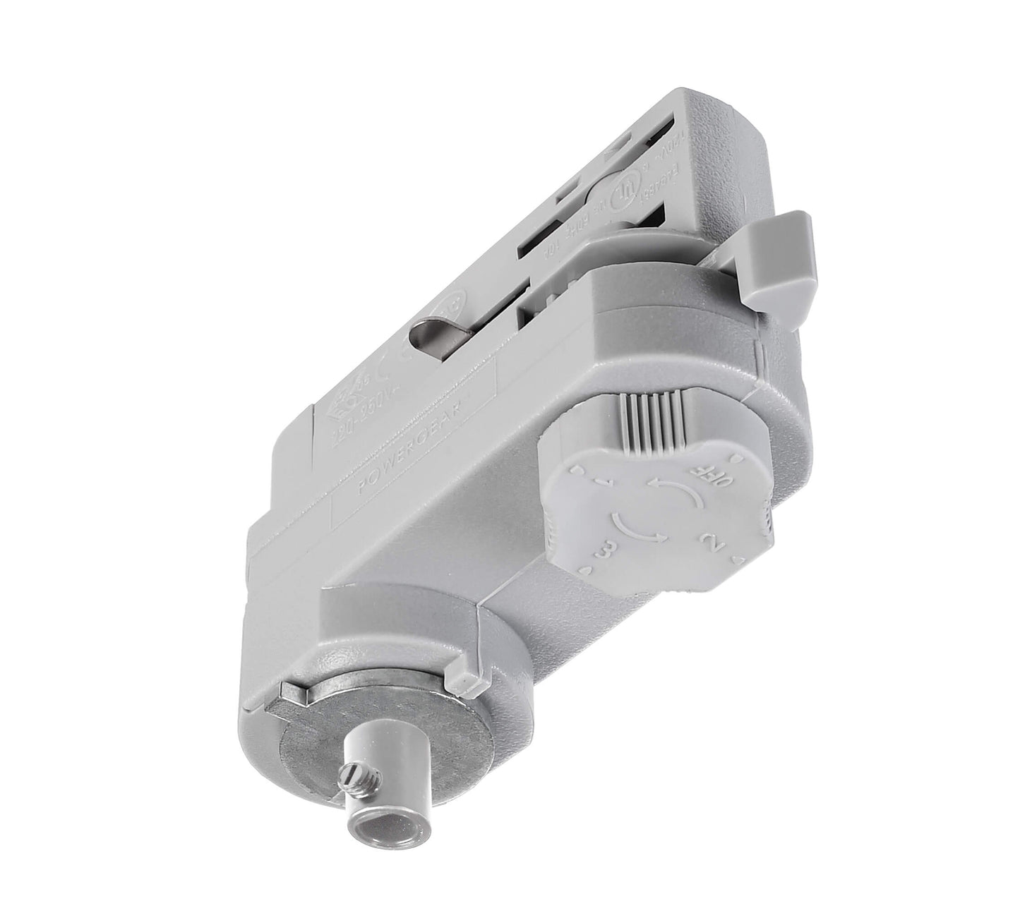 Deko-Light D Line 3-Phasen Adapter für Leuchtenmontage inkl. Montagezubehör  Fenstergrau RAL 7040