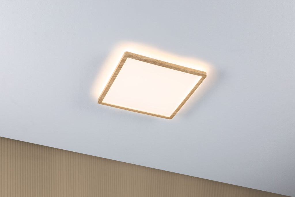 Paulmann LED Panel Atria Shine  Backlight IP44 eckig 293x293mm 3000K Holzoptik