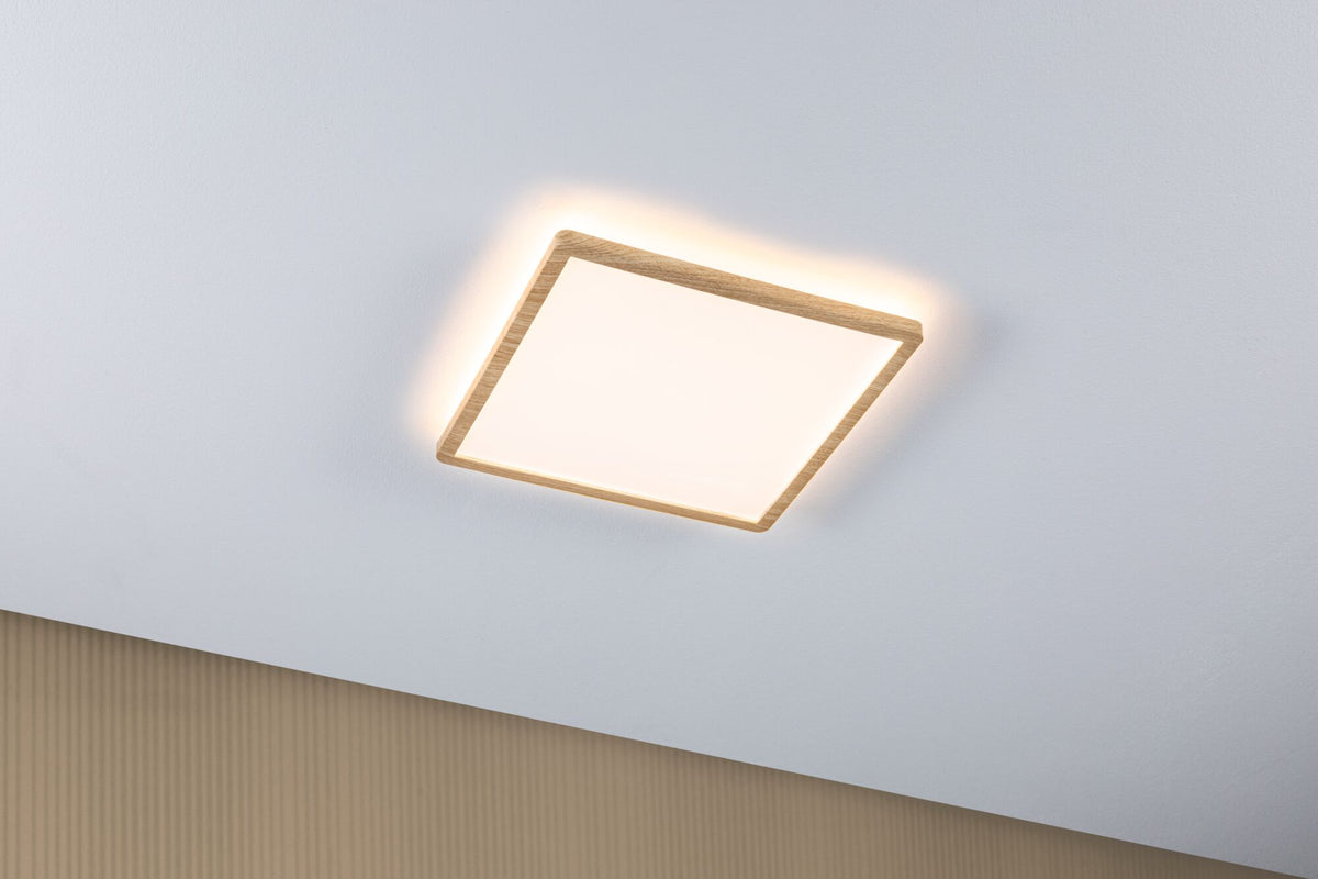 Paulmann LED Panel Atria Shine  Backlight IP44 eckig 293x293mm 3000K Holzoptik
