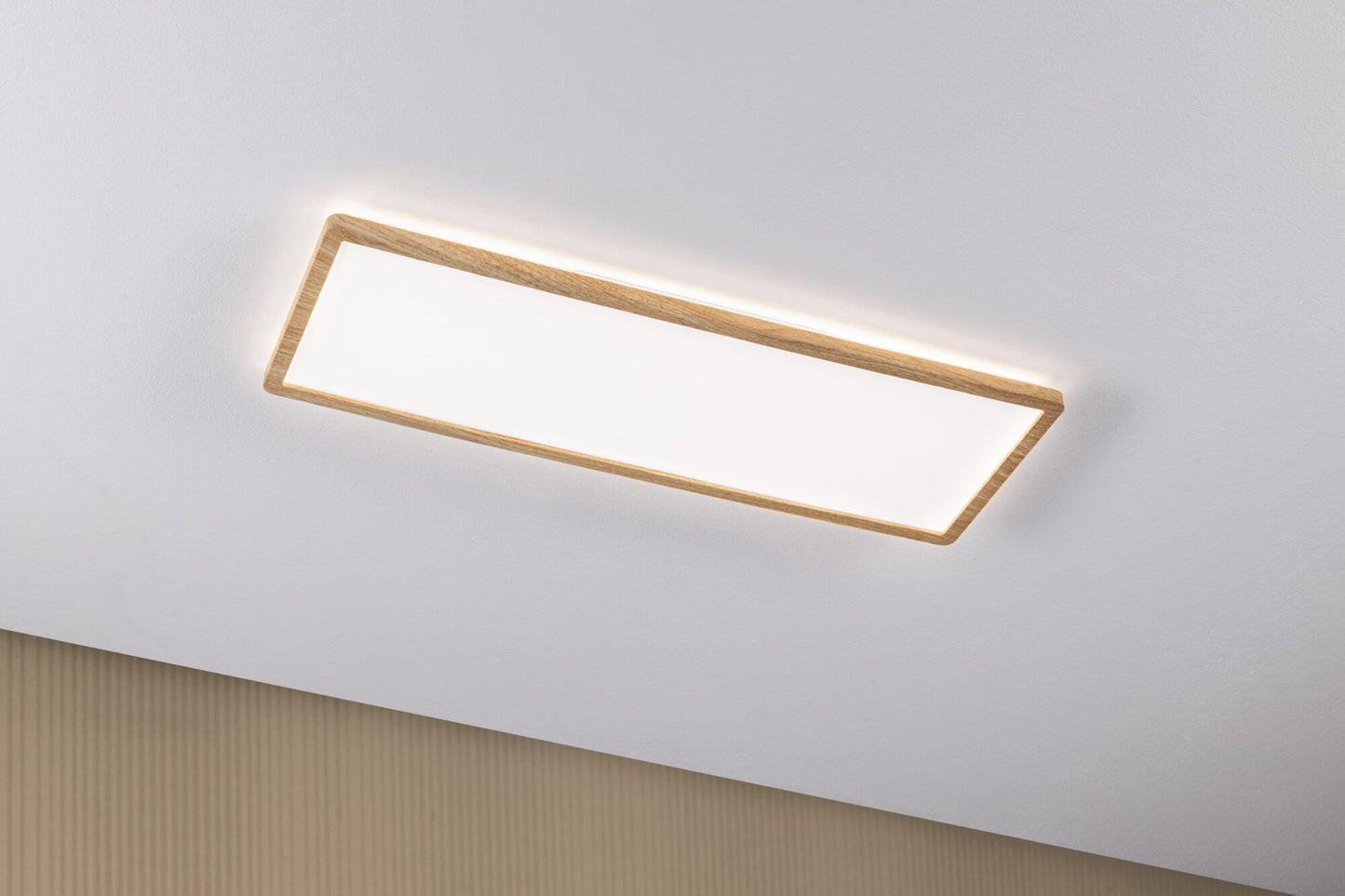 Paulmann LED Panel Atria Shine  Backlight IP44 eckig 580x200mm 4000K Holzoptik