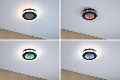 Paulmann LED Deckenleuchte Spaceglow RGB+ 1200lm 230V 14W dimmbar Schwarz matt